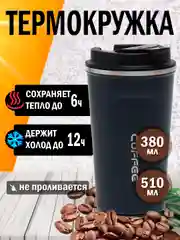 Темно-синий термокружка автомобильная