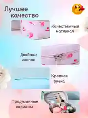 Синий косметичка, бьюти-кейс для косметики, контейнер для косметики, сумка для косметики