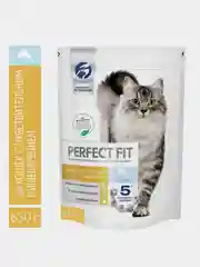 Сухой корм PERFECT FIT™ для взрослых кошек с чувствительным пищеварением, с лососем, 650г