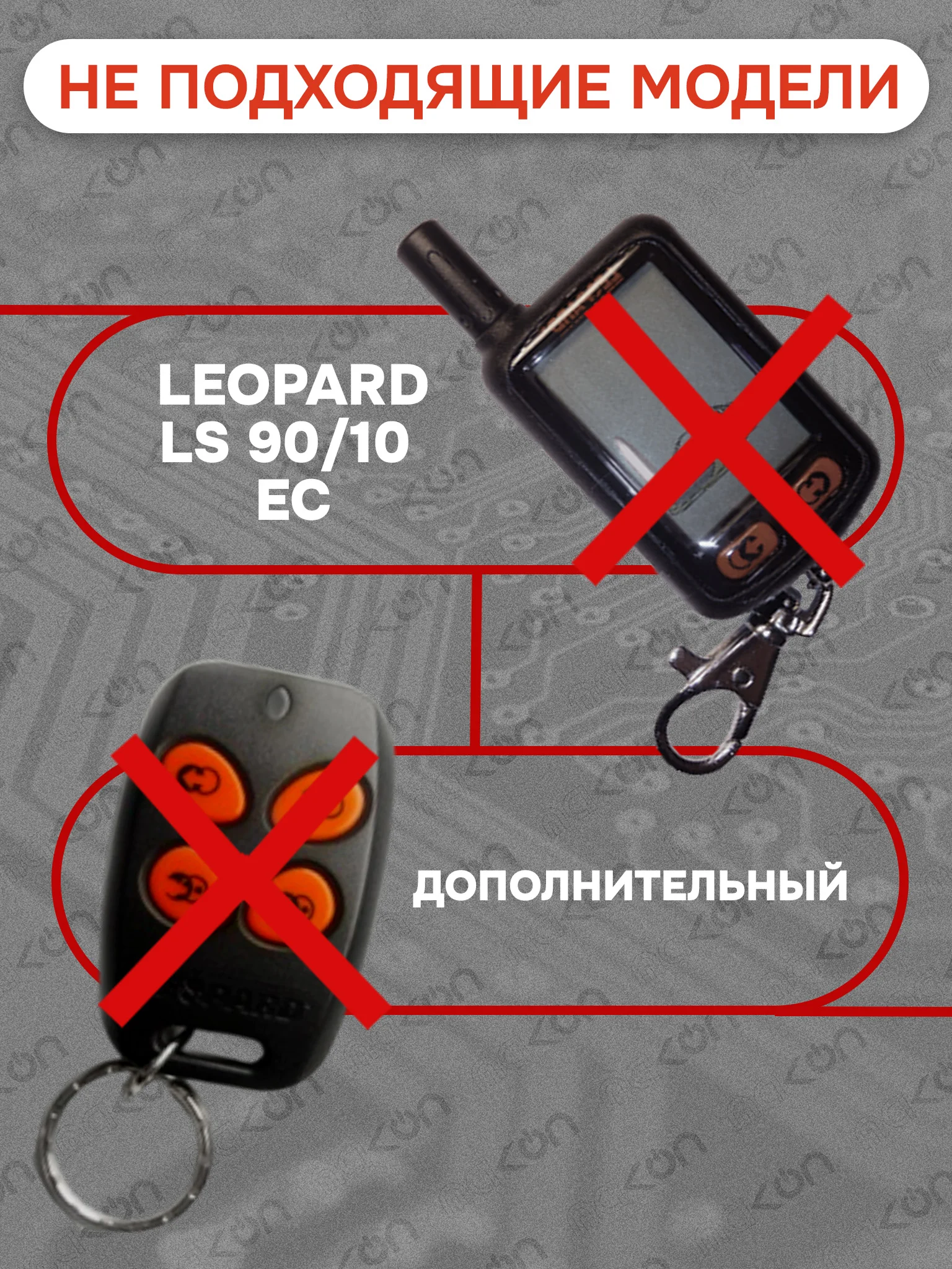 Брелок ON подходящий для моделей Leopard LS 90/10 EC New и Cenmax ST7A V7A с ЖК дисплеем
