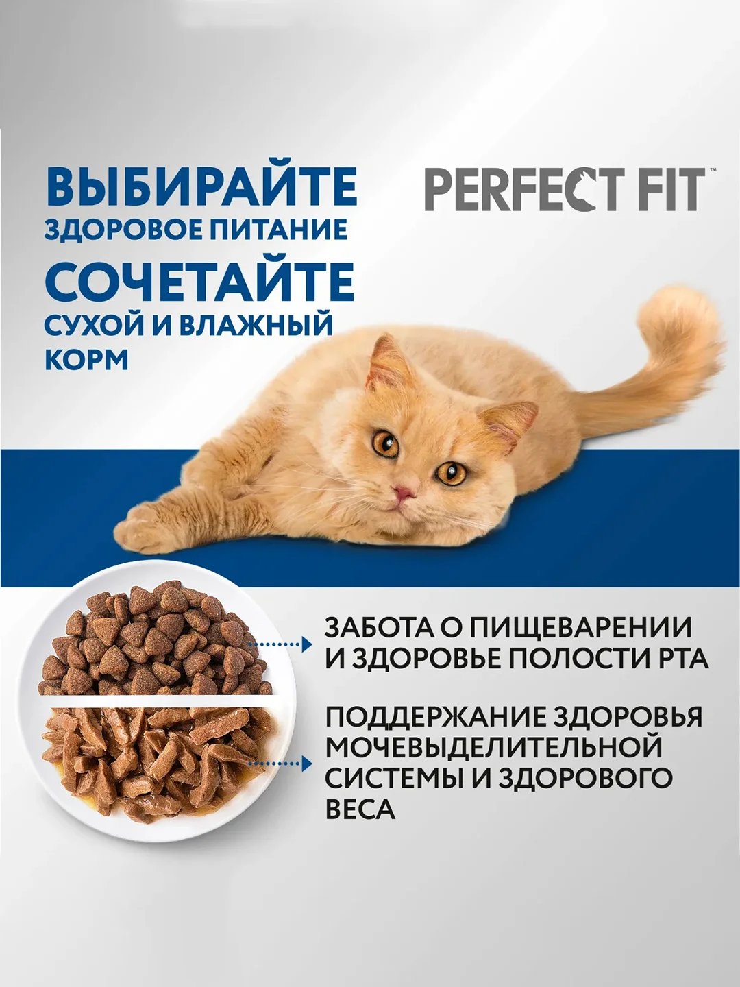 Cухой полнорационный корм PERFECT FIT™ для живущих в помещении кошек, с курицей, 1.2кг