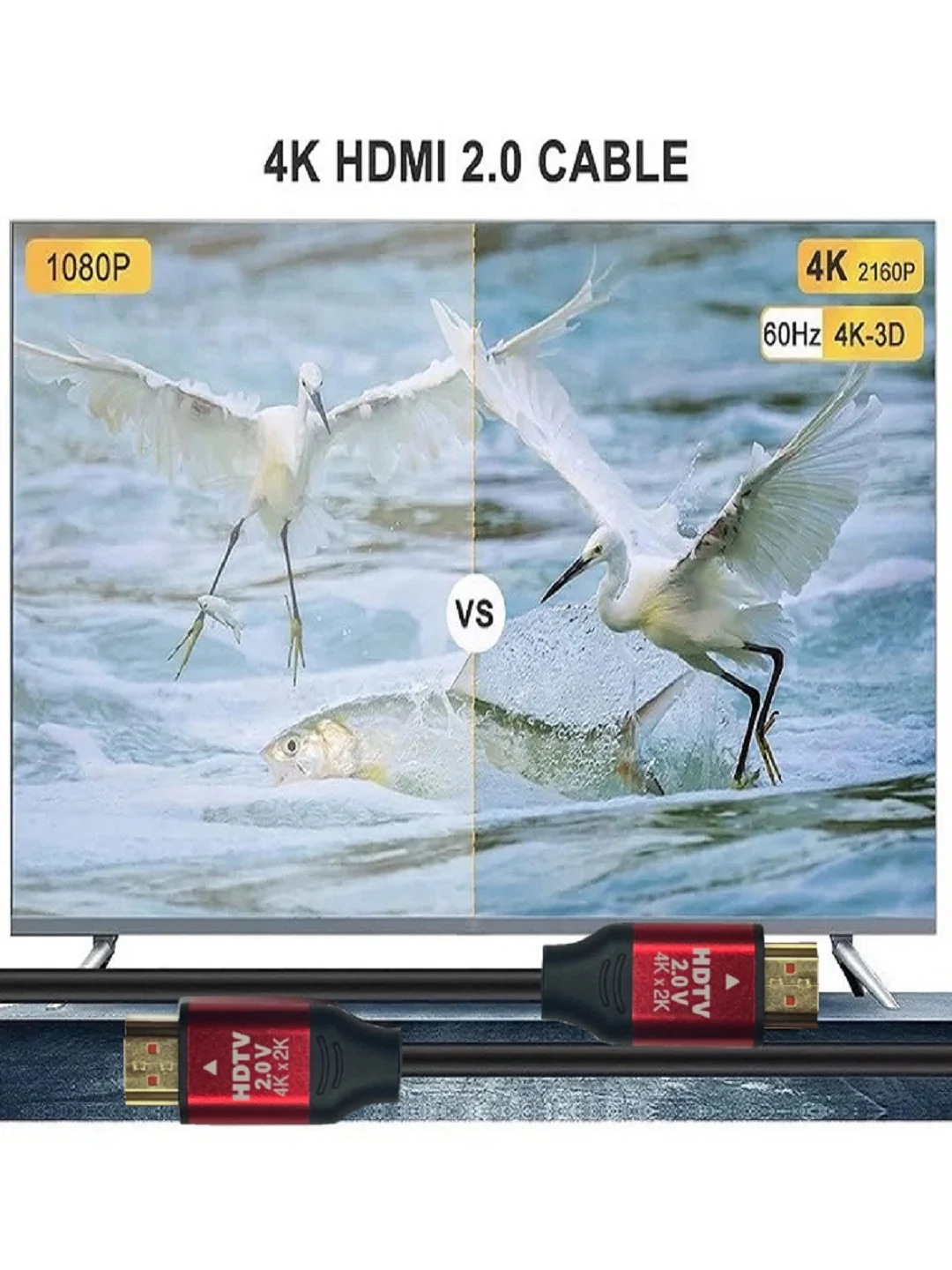 Кабель HDMI-HDMI HDTV 4K Ultra HD, 3 м - 5 м - 10 м - 15 м - 20 м - 25 м