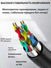 Кабель HDMI-HDMI HDTV 4K Ultra HD, 3 м - 5 м - 10 м - 15 м - 20 м - 25 м
