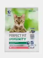Сухой корм Perfect Fit Immunity для иммунитета кошек говядина, семяна льна, голубика 1.1кг