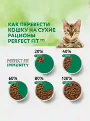Сухой корм Perfect Fit Immunity для иммунитета кошек говядина, семяна льна, голубика 5.5кг