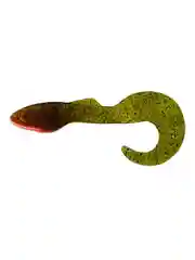 Зелёный хаки силиконовая приманка из Сербии ORKA Shad Tail 21 BR 2 штуки