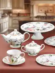 Подставка под торт на ножке 28х28х10 см Elan Gallery Певчие птички