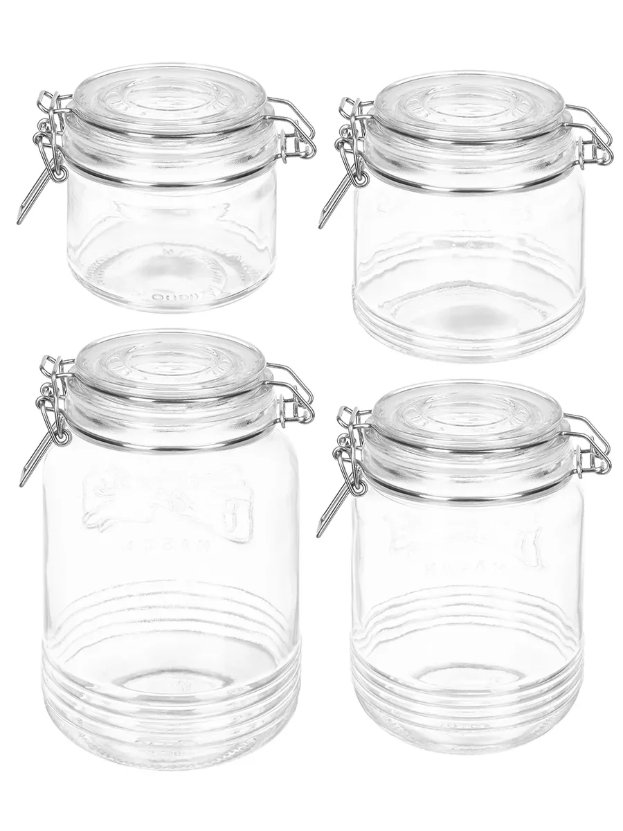 Набор банок с крышками на замке "Glaskraft", 4 шт.