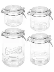 Набор банок с крышками на замке "Glaskraft", 4 шт.