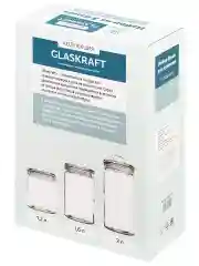 Набор банок для хранения с крышками "Glaskraft", 3 шт.
