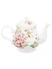 Чайник 380 мл 17х10х12 см Elan Gallery "Яблоневый цвет на белом" NEW BONE CHINA