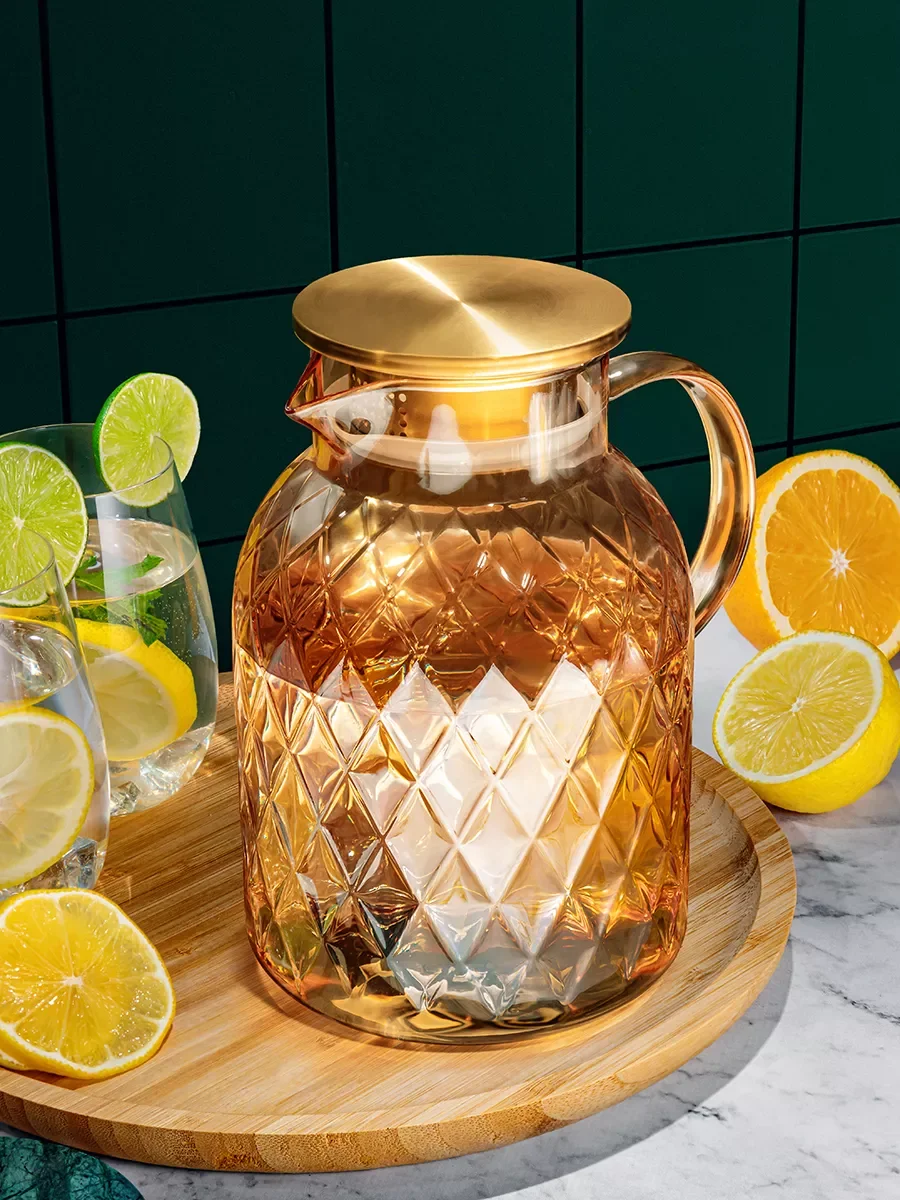 Кувшин "Crystal glass" с металлической крышкой, 1,8 л