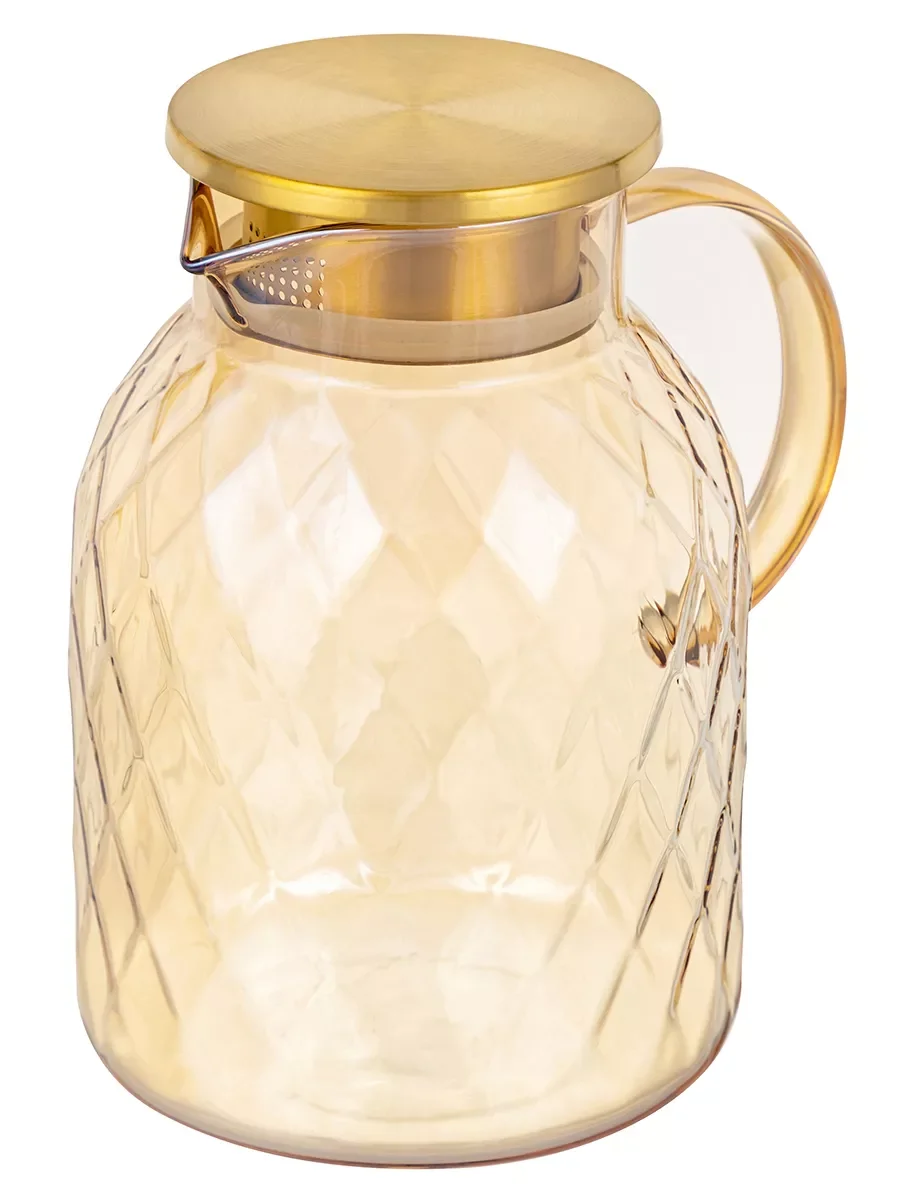 Кувшин "Crystal glass" с металлической крышкой, 1,8 л