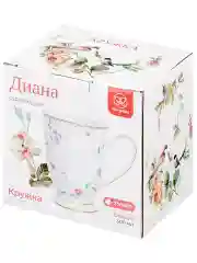 Кружка 300 мл 12х8,5х10,5 см Elan Gallery Диана, на ножке