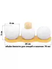 Набор для специй "Лоза", 3 предмета, 75 мл