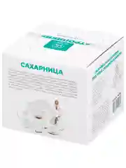 Сахарница 620 мл 11х11х12 см Elan Gallery Тропики с деревянной крышкой, с ложкой