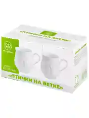 Набор из 2-х кружек "Птички на ветке", 350 мл