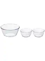 Набор 3 салатников "Crystal glass", 1,6 л и 500 мл