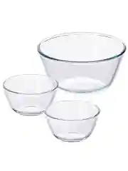 Набор 3 салатников "Crystal glass", 1,6 л и 500 мл