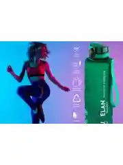 Бутылка для воды 1,5 л Elan Gallery Style Matte, с углублениями для пальцев, темно-зеленая