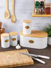 Хлебница с бамбуковой крышкой 34х18х14 см