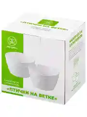 Набор круглых салатников "Птички на ветке", 610 мл, 2 шт.