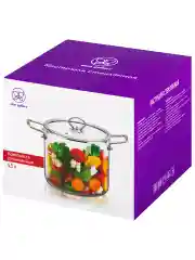 Кастрюля "Crystal glass" с крышкой, 4,5 л