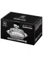 Масленка "Бабочка" с ножом, 17,3х11х9,7 см
