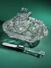 Масленка "Бабочка" с ножом, 17,3х11х9,7 см