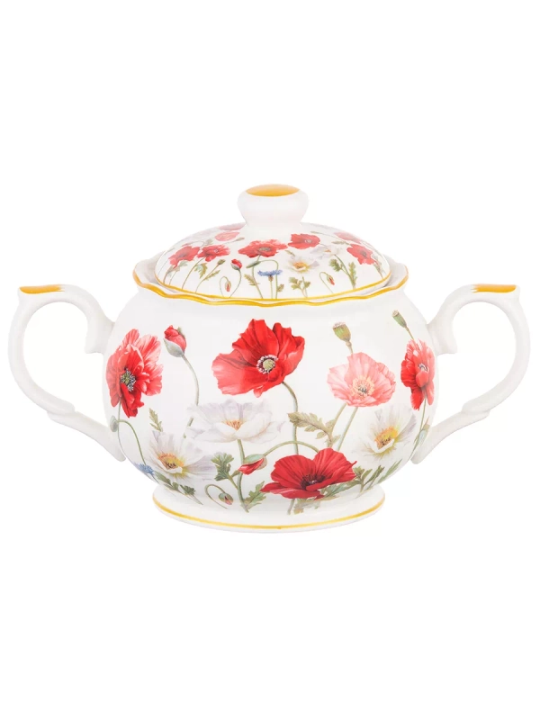 Сахарница с крышкой "Маки", 350 м