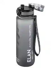 Бутылка для воды 1000 мл Elan Gallery Style Matte, с углублениями для пальцев, серая