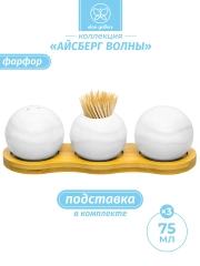 Набор для специй "Айсберг волны", 3 предмета, 75 мл