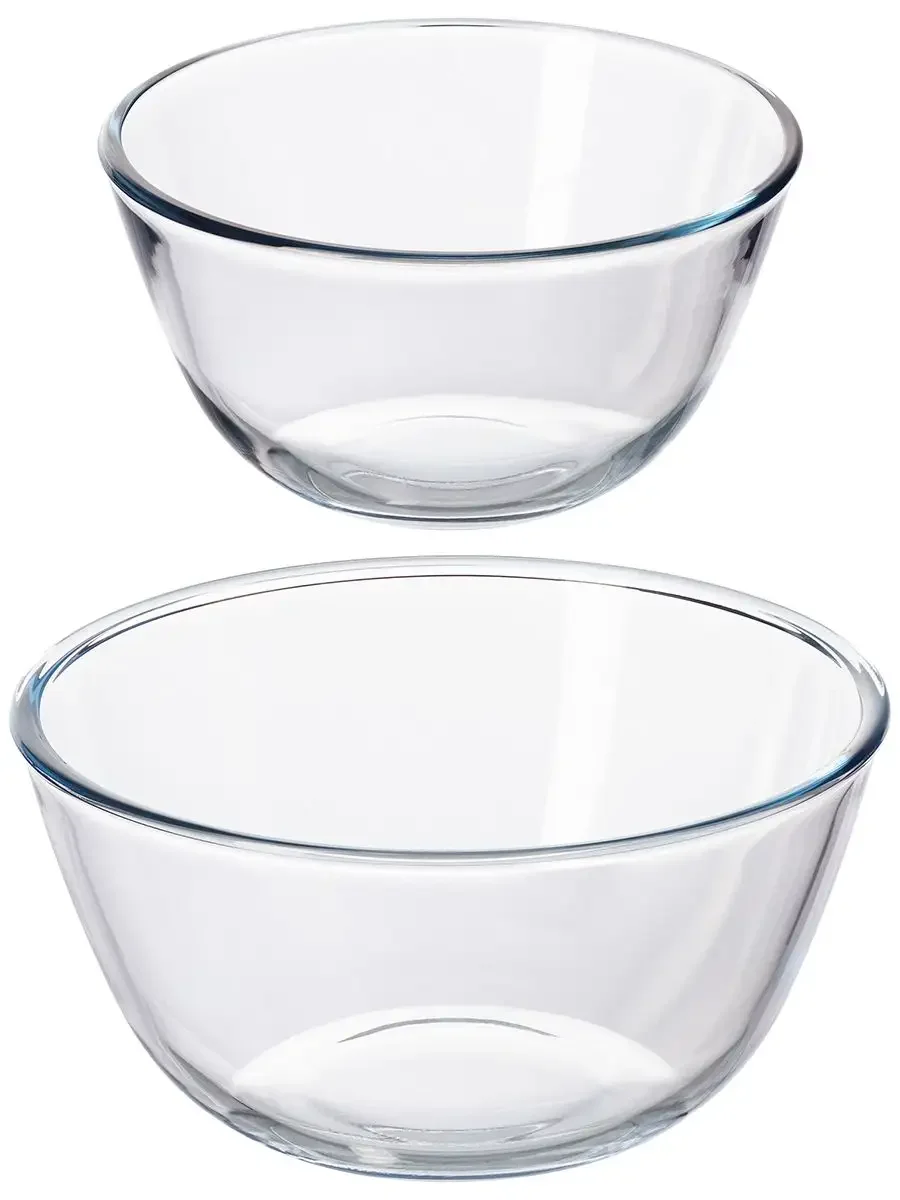Набор 2 салатников "Crystal glass", 1050 мл и  2,1 л