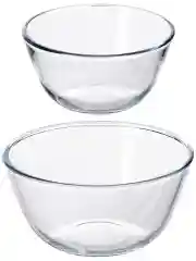 Набор 2 салатников "Crystal glass", 1050 мл и  2,1 л
