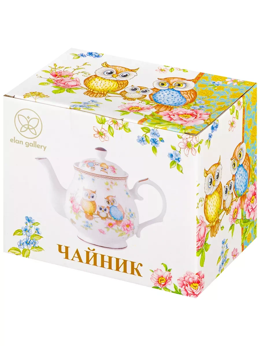Чайник заварочный 380 мл 17х10х12 см Elan Gallery Совушки