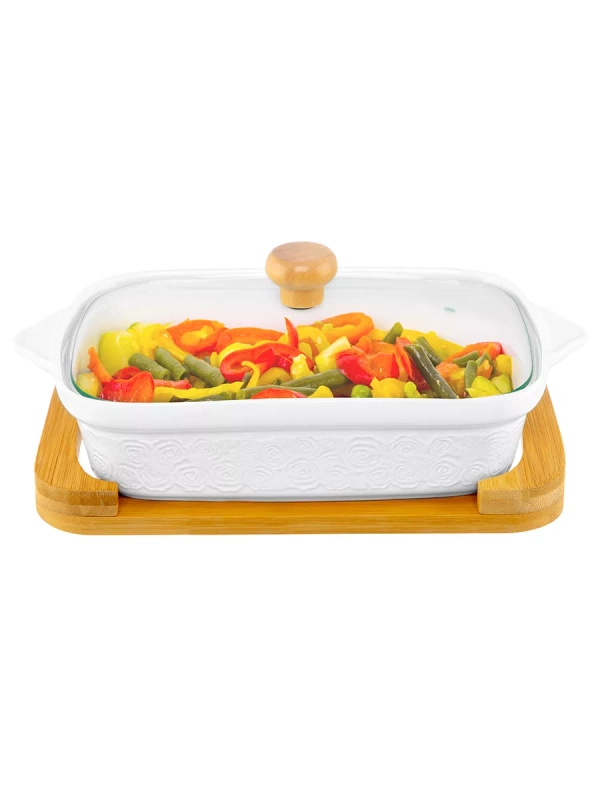Блюдо для запекания и сервировки "Розы", 1,1 л
