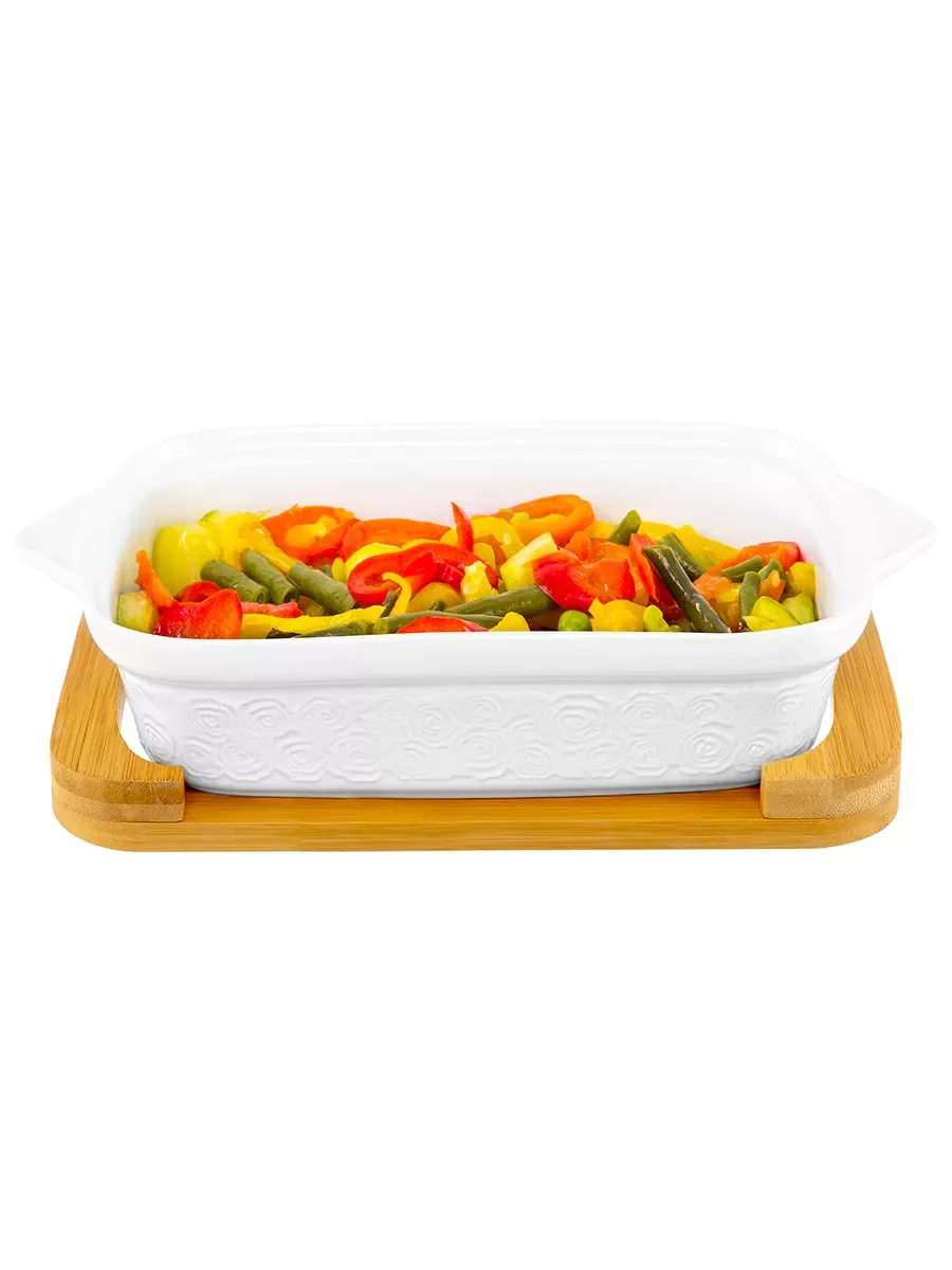 Блюдо для запекания и сервировки "Розы", 1,1 л