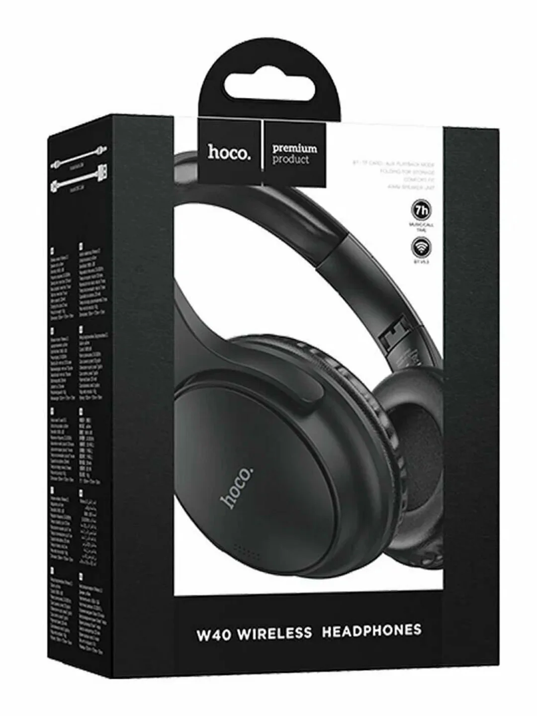 Черный беспроводные наушники Bluetooth полноразмерные HOCO W46 / HOCO W40