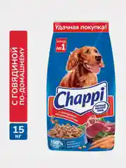 Сухой корм для собак Chappi «Сытный мясной обед. С говядиной по-домашнему» 15кг
