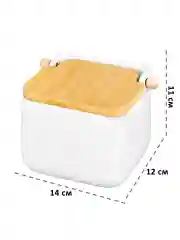 Банка для хранения сыпучих продуктов, соли, специй  850 мл Elan Gallery Белая, с крышкой