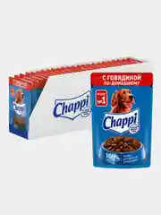 Влажный корм для собак Chappi «Сытный мясной обед. С говядиной по-домашнему», 28 шт по 85г