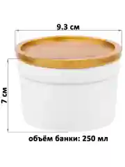 Банка для хранения/для запекания/ кокотница 2шт по 250 мл Elan Gallery Айсберг с дер. крыш