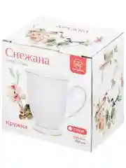 Кружка 300 мл Elan Gallery "Снежана" 12*8,5*10,5 см, на ножке, золотой ободок