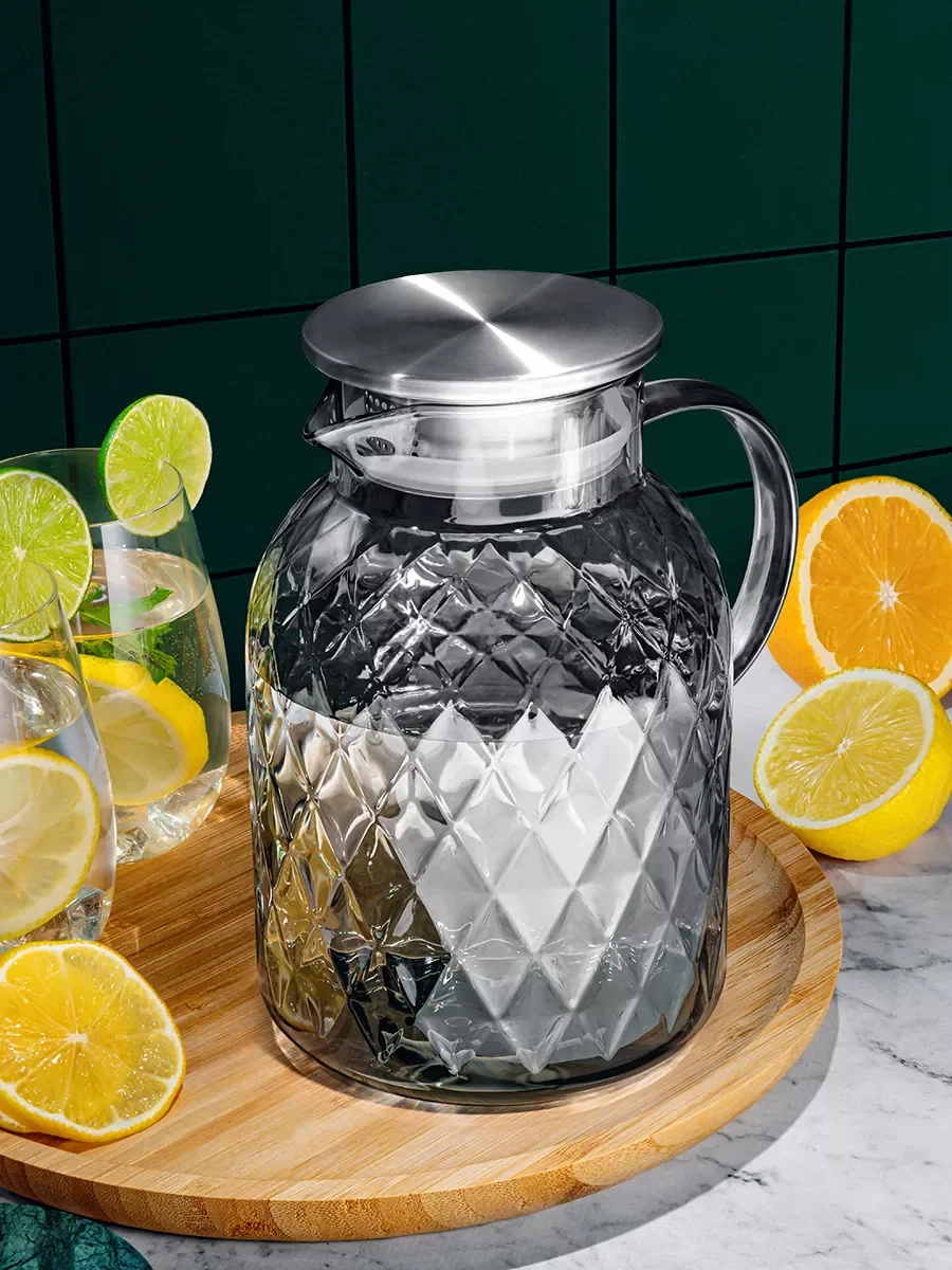 Кувшин 1,8 л Elan Gallery Crystal glass с метал. крышкой с силиконовым уплотнителем