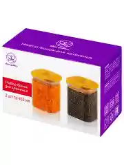 Набор из 2-х банок для хранения Elan Gallery "Crystal glass", 450 мл