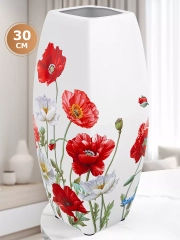 Ваза для цветов Elan Gallery "Маки" квадратная, 3,15 л