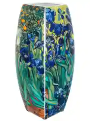 Ваза 3 л 12,5х12,5х28 см Elan Gallery Ирисы, квадратная