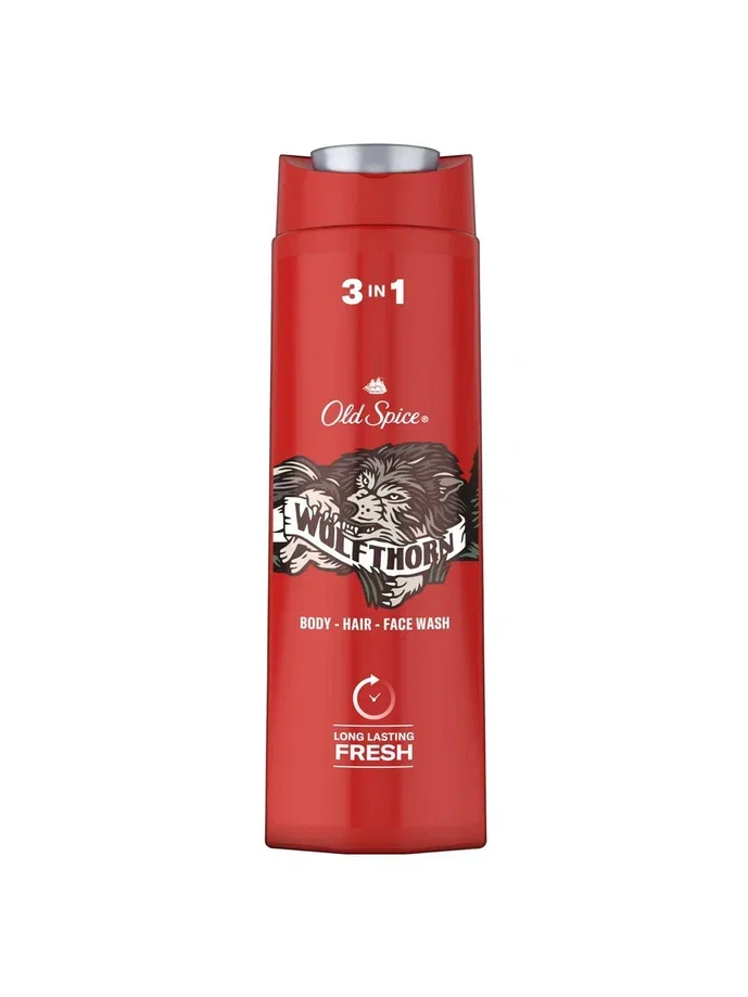 OLD SPICE мужской гель для душа + шампунь 3в1 Wolfthorn 400мл