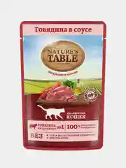 Влажный корм для кошек Nature’s Table™ Говядина в соусе, 28 шт по 85г