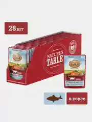 Влажный корм для кошек Nature’s Table™ Лосось в соусе, 28 шт по 85г